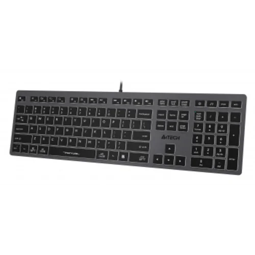 Клавиатура A4Tech Fstyler FX60 серый USB slim LED (FX60 GREY / WHITE)