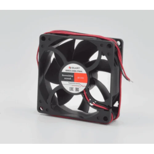 Вентилятор осевой SILART, 80 х 80 х 25, 48 VDC, подшипник качения