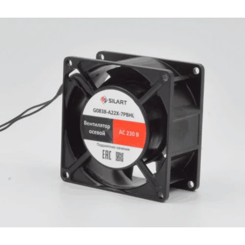 Вентилятор осевой SILART, 80 х 80 х 38, 220 VAC, подшипник качения