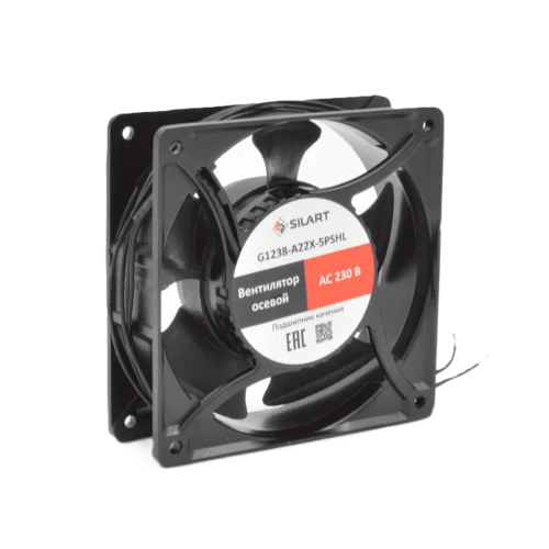Вентилятор осевой SILART, 120x120x38, 220 VAC, подшипник скольжения
