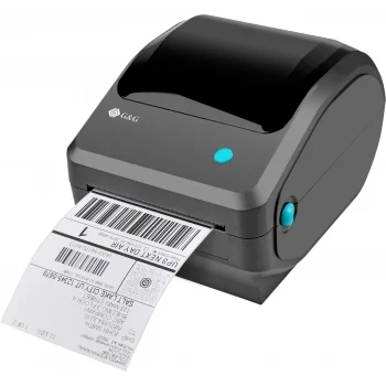 Термопринтер G&G GG-D410 203dpi 152мм/с/USB для печ.накл. черный