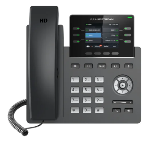 Grandstream GRP2613 - IP телефон. 3 SIP аккаунта, 6 линий, цветной LCD, PoE, (1GbE)Gigabit Ethernet