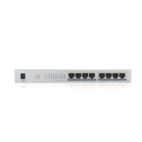 Коммутатор Zyxel GS1008HP PoE+, 8xGE PoE+, 60 W