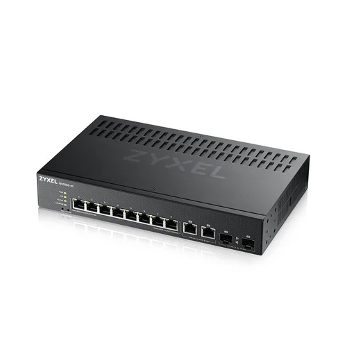 Коммутатор ZYXEL NebulaFlex Pro GS2220-10HP Hybrid L2 PoE+ Switch, 19 "rack, 8xGE PoE+, 2xCombo (SFP / RJ-45), 180W PoE Budget, Standalone / Cloud Man