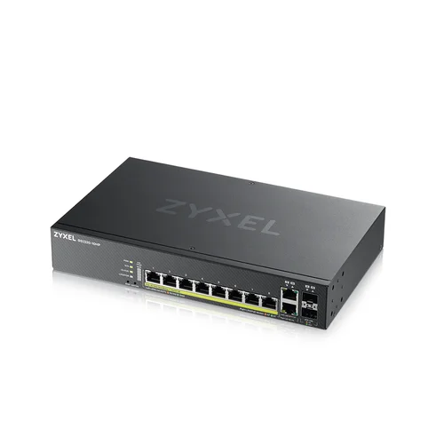 Коммутатор ZYXEL NebulaFlex Pro GS2220-10HP Hybrid L2 PoE+ Switch, 19 "rack, 8xGE PoE+, 2xCombo (SFP / RJ-45), 180W PoE Budget, Standalone / Cloud Man