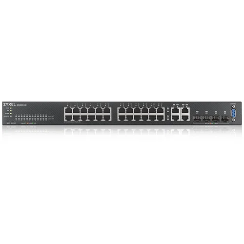 Коммутатор ZYXEL NebulaFlex Pro GS2220-28 Hybrid L2 Switch, rack 19 ", 24xGE, 4xCombo (SFP / RJ-45), silent, standalone / cloud management