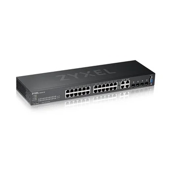 Коммутатор ZYXEL NebulaFlex Pro GS2220-28 Hybrid L2 Switch, rack 19 ", 24xGE, 4xCombo (SFP / RJ-45), silent, standalone / cloud management