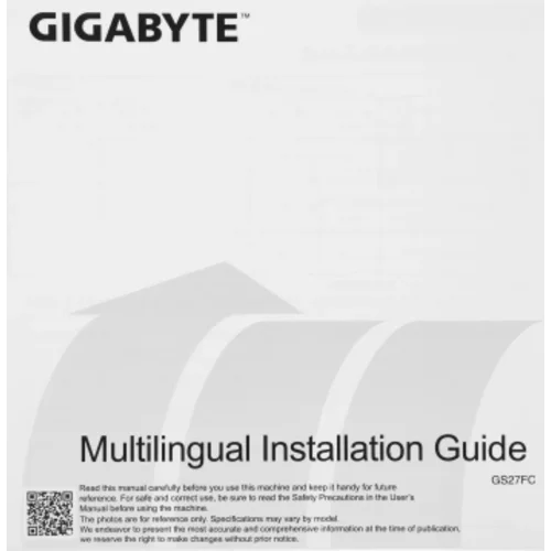 Монитор Gigabyte 27" GS27FC черный VA LED 16:9 HDMI полуматовая 3000:1 250cd 178гр/178гр 1920x1080 1