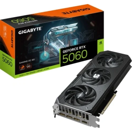 Видеокарта Gigabyte PCI-E 5.0 GV-N5060GAMING OCV2-8GD NVIDIA GeForce RTX 5060 8Gb 128bit GDDR7