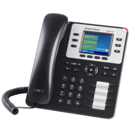 Grandstream GXP2130v2 - IP телефон. 3 SIP аккаунта, 3 линии, цветной LCD, PoE, (1GbE) Gigabit Ethernet, 8 BLF, Bluetooth