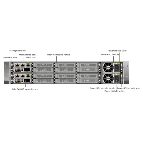 Система Хранения Данных Huawei OceanStor Dorado 5000 V6, 8x10G SFP+, 4xSAS12G Ext., 25xSAS SSD, 256Gb Cache