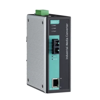 Медиаконвертер Ethernet 10/100BaseTX в 100BaseFX (многомодовое оптоволокно) в металлическом корпусе MOXA