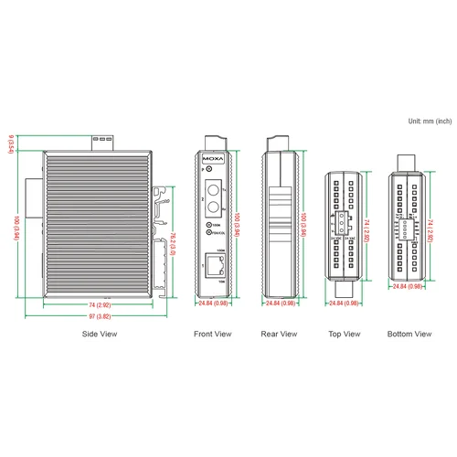 Медиаконвертер IMC-21-M-SC Ethernet 10/100BaseTX в 100BaseFX, многомод MOXA