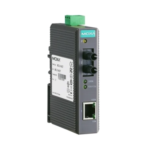 Медиаконвертер Ethernet 10/100BaseTX в 100BaseFX (многомодовое оптоволокно) в пластиковом корпусе MOXA