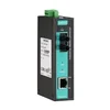 Медиаконвертер Ethernet 10/100BaseTX в 100BaseFX (многомодовое оптоволокно) в металлическом корпусе с расширенным диапазоном температур MOXA