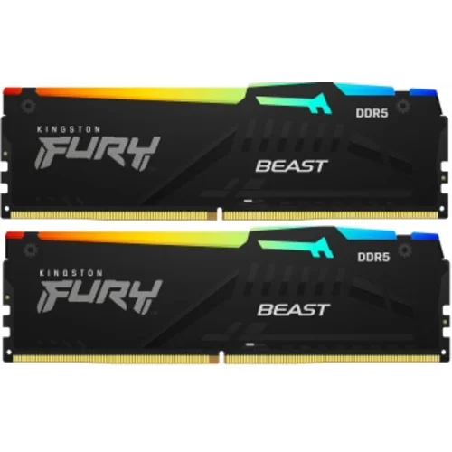 Память DDR5 2x16Gb 5200MHz Kingston KF552C40BBAK2-32 Fury Beast RGB RTL Gaming PC5-41600 CL40