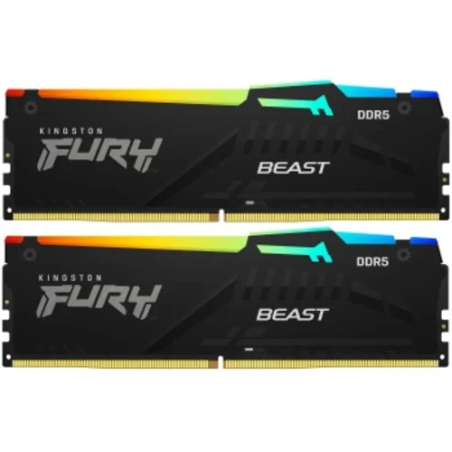 Память DDR5 2x32GB 5600MHz Kingston KF556C40BB2AK2-64 Fury Beast RGB RTL Gaming PC5-44800