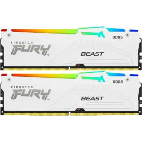 Память DDR5 2x32GB 6000MHz Kingston KF560C36BWEAK2-64 Fury Beast White Expo RGB RTL Gaming PC5-48000