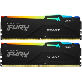 Память DDR5 2x16GB 6400MHz Kingston KF564C32BBEAK2-32 Fury Beast RGB RTL Gaming PC5-51200