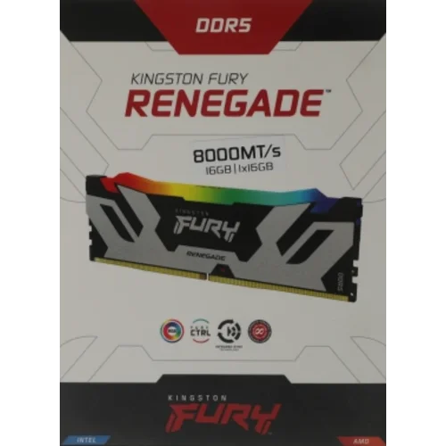 Память DDR5 16GB 8000MHz Kingston KF580C38RSA-16 Fury Renegade RGB RTL Gaming PC5-64000