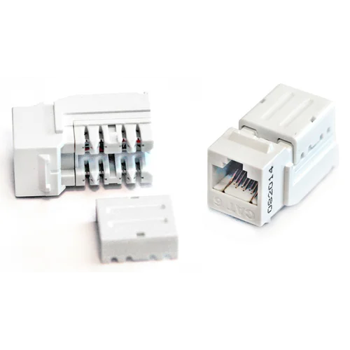 Вставка Keystone Jack RJ-45(8P8C),категория 6, 110 IDC, заделка с помощью NE-TOOL, белая