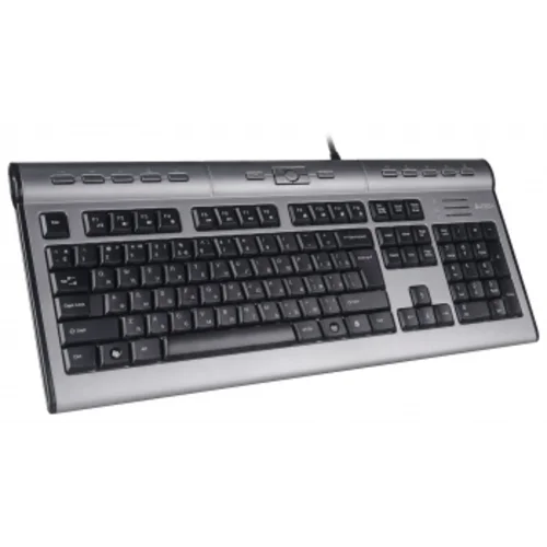 Клавиатура A4Tech KLS-7MUU серебристый/черный USB slim Multimedia