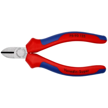 Бокорезы, рез: провол. мягк. d 3 мм, средн. d 2.3 мм, твёрд. d 1.5 мм, L-125 мм, 62 HRC, чёрн., 2-к ручки KN-7002125