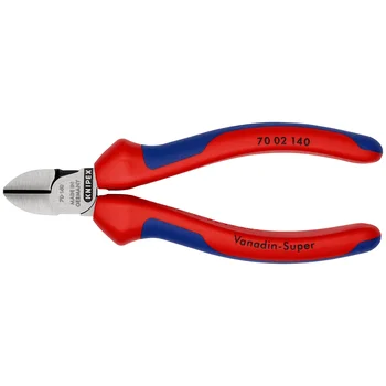 Бокорезы, рез: провол. мягк. d 4 мм, средн. d 2.5 мм, твёрд. d 1.8 мм, L-140 мм, 62 HRC, чёрн., 2-к ручки KN-7002140