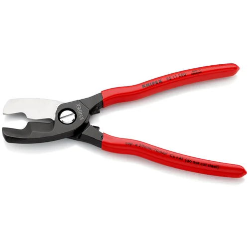 Кабелерез с двойными режущими кромками, рез: кабель d 20 мм (70 мм², AWG 2/0), L-200 мм, чёрн., 1-к ручки KN-9511200