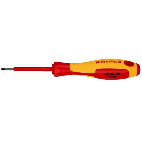 Отвёртка VDE Pozidriv PZ0, длина стержня 60 мм, L-162 мм, диэлектрическая, 2-компонентная рукоятка KN-982500