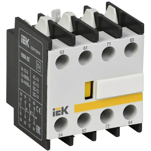 Приставка контактная ПКИ-22 доп. контакты 2з+2р IEK KPK10-22