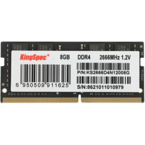 Память DDR4 8GB 2666MHz Kingspec KS2666D4N12008G RTL PC4-21300 SO-DIMM 260-pin 1.2В single rank Ret
