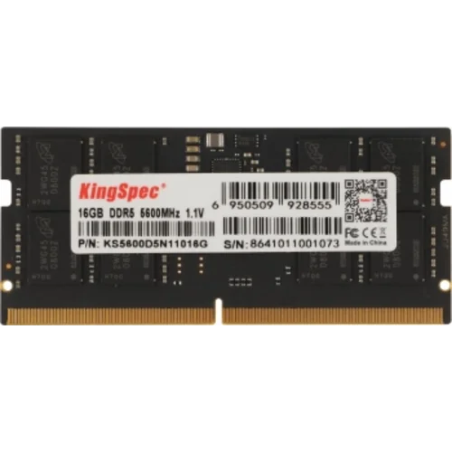 Память DDR5 16GB 5600MHz Kingspec KS5600D5N11016G RTL PC5-44800 CL40 SO-DIMM 288-pin 1.1В