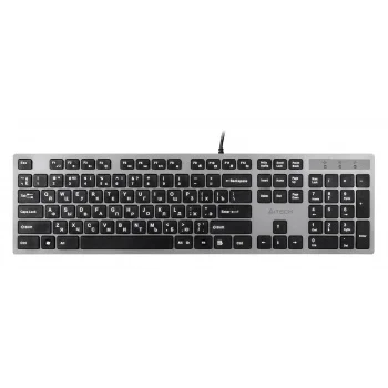 Клавиатура A4Tech KV-300H серый/черный USB slim