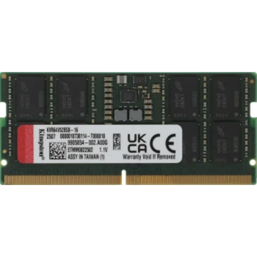 Память DDR5 16GB 6400MHz Kingston KVR64V52BS8-16 Valueram RTL PC5-51200 CL52 SO-DIMM 262-pin 1.1В