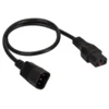 Шнур питания Lanmaster LAN-PP13/14-0.5-BK C13-С14 проводник.:3x0.75мм2 0.5м 220В черный