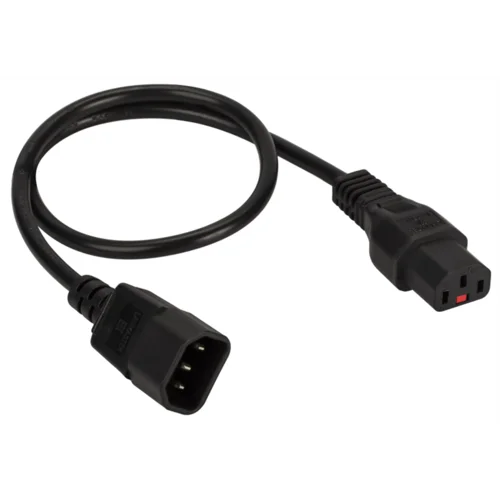 Шнур питания Lanmaster LAN-PP13/14-0.5-BK C13-С14 проводник.:3x0.75мм2 0.5м 220В черный