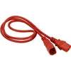 Шнур питания Lanmaster LAN-PP13/14-1.0-RD C13-С14 проводник.:3x0.75мм2 1м 220В 10А (упак.:1шт) красный