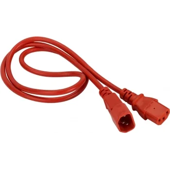 Шнур питания Lanmaster LAN-PP13/14-3.0-RD C13-С14 проводник.:3x0.75мм2 3м 220В 10А (упак.:1шт) красный