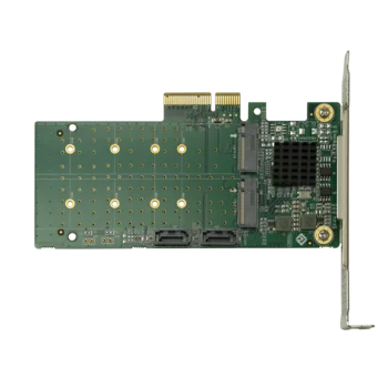 Переходной адаптер PCIe 2.0 x4 на 2xM.2 и 2xSATA, RAID 0,1