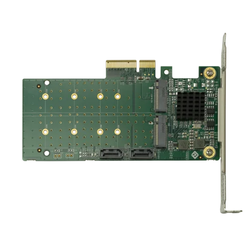 Переходной адаптер PCIe 2.0 x4 на 2xM.2 и 2xSATA, RAID 0,1