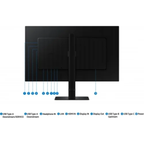 Монитор Samsung 27" ViewFinity S6 S27D604UAIXCI черный IPS LED 5ms 16:9 HDMI матовая HAS Piv 1000:1