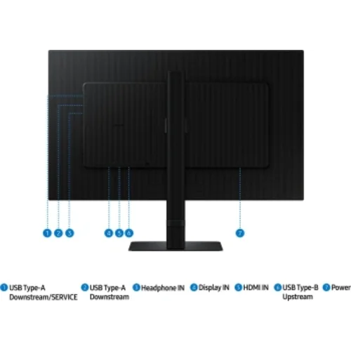 Монитор Samsung 27" ViewFinity S8 S27D800EAIXCI черный IPS LED 5ms 16:9 HDMI матовая HAS Piv 1000:1