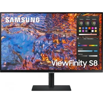 Монитор Samsung 32" ViewFinity S8 S32B800PXI черный IPS LED 5ms 16:9 HDMI полуматовая HAS Piv 350cd