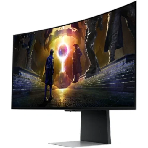 Монитор Samsung 34" S34DG852SMXUE серебристый OLED LED 21:9 M/M полуматовая HAS 250cd 178гр/178гр 34