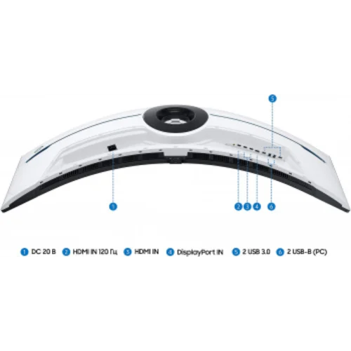 Монитор Samsung 57" Odyssey Neo G9 S57CG952NI черный VA LED 32:9 HDMI полуматовая HAS Piv 420cd 178г