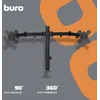 Кронштейн для мониторов ЖК Buro M052 черный 15"-27" макс.16кг крепление к столешнице поворот и накло