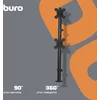 Кронштейн для мониторов ЖК Buro M063 черный 17"-27" макс.8кг крепление к столешнице поворот и наклон