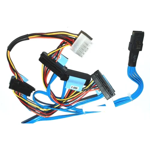 Кабель miniSAS-4SATA with Power внутренний, для серверов Dell R410 для подключения контроллеров SAS6iR