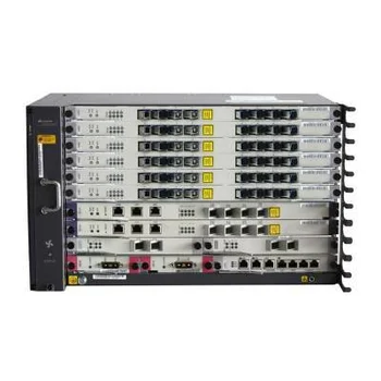 6RU шасси Huawei OLT GPON, 6 слотов для установки интерфейсных модулей, 4 порта 10G, 8 GPON портов, DC